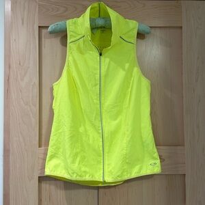 Hi-vis yellow running vest